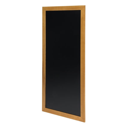 Securit® Long Rubberwood Wall Chalkboard in Teak 56x120 cm Chalkboard Set – Board + Waterproof Markers + Cleaner | Hospitality Trade Pack - hospitality