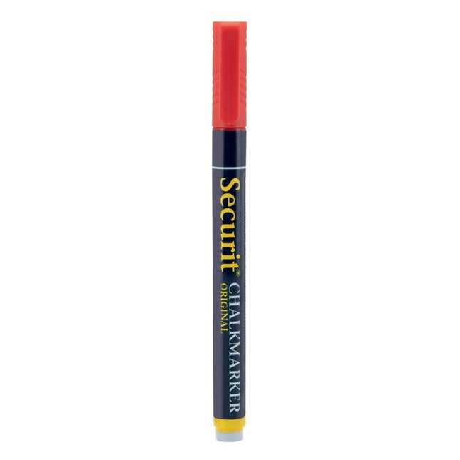 Securit Loose Red Chalk Markers 14x1.5cm Pack of 12 - hospitality