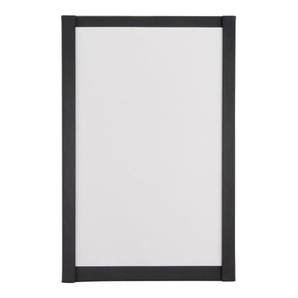 Securit Magnetic Menu Holders Black Leather Style 33,3x22x0,7cm Pack Of 10 - hospitality
