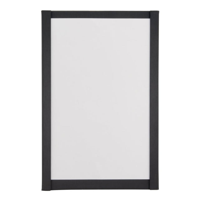 Securit Magnetic Menu Holders Black Leather Style 33,3x22x0,7cm Pack Of 10 - hospitality