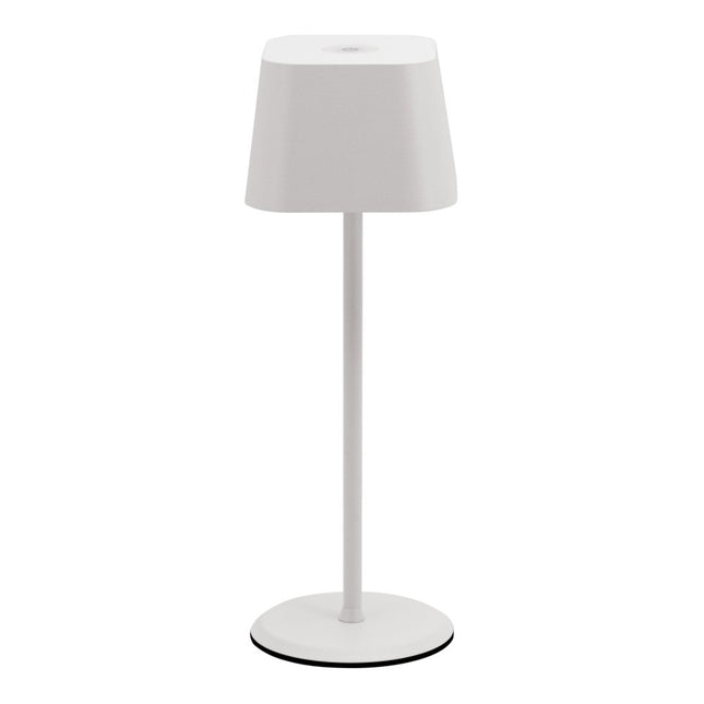 Securit® Malta Table Lamps White (Pack of 8) + 10-Port Multicharger Lighting Set | Hospitality Trade Pack - hospitality