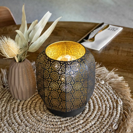 Securit® Marrakech Table Lamps Black & Gold (Pack of 6) + 10-Port Multicharger Lighting Set | Hospitality Trade Pack - hospitality