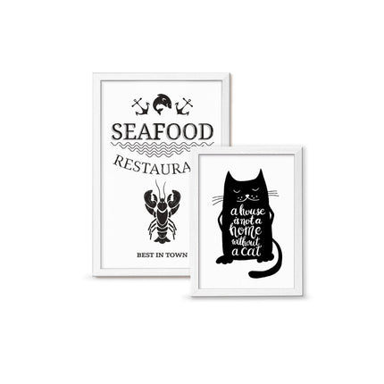 Securit® Medium Woody White Wall Chalkboard 30x40 cm (Pack of 6) Chalkboard Set – Boards + Waterproof Markers + Cleaner | Hospitality Trade Pack - hospitality