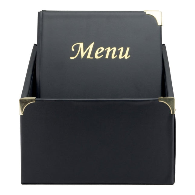 Securit Menu Holders Boxes Basic Black 30x27x20cm Set of 10 - hospitality