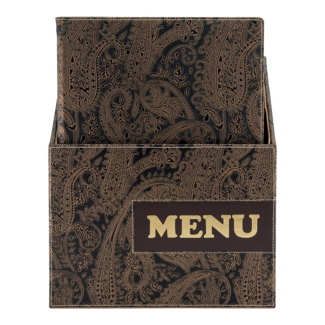 Securit Menu Holders Boxes Design Paisley 35.2x27x14.6cm Pack Of 2 - hospitality
