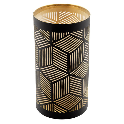 Securit® Metal Tealight Holder Set Santorini – Black & Gold – 6 x Set of 4 | Hospitality Table Lighting - hospitality