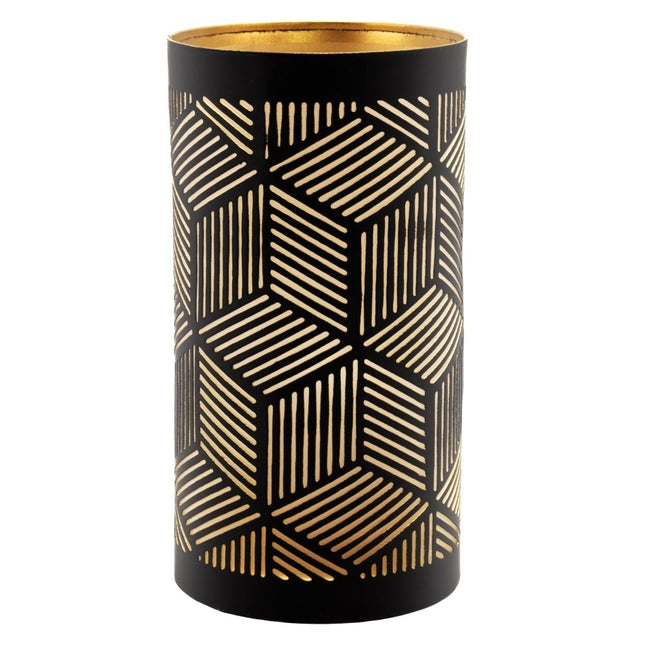 Securit® Metal Tealight Holder Set Santorini – Black & Gold – 6 x Set of 4 | Hospitality Table Lighting - hospitality