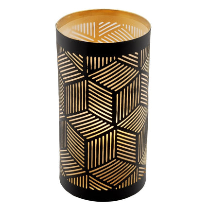 Securit® Metal Tealight Holder Set Santorini – Black & Gold – 6 x Set of 4 | Hospitality Table Lighting - hospitality