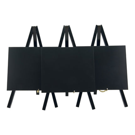 Securit® Mini Easel Black (10 Sets of 3) Table Chalkboard Set – 30 Easels + White Markers | Hospitality Trade Pack - hospitality