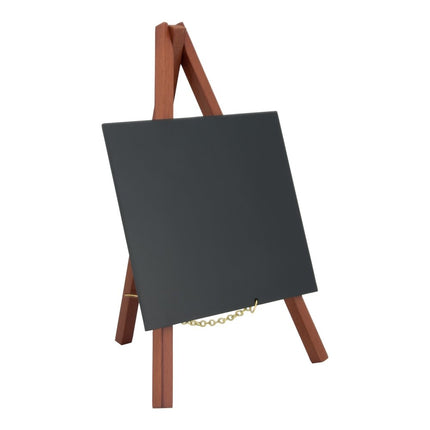 Securit® Mini Easel Mahogany (10 Sets of 3) Table Chalkboard Set – 30 Easels + White Markers | Hospitality Trade Pack - hospitality