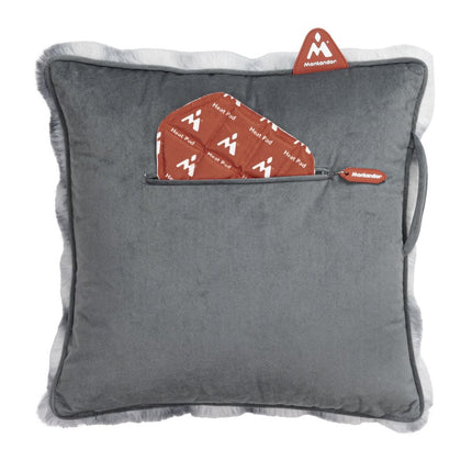 Securit® Montandor Heat Pad Cushion in Furry Grey – Pack of 5 | Terrace & Outdoor Seating Heating - hospitality