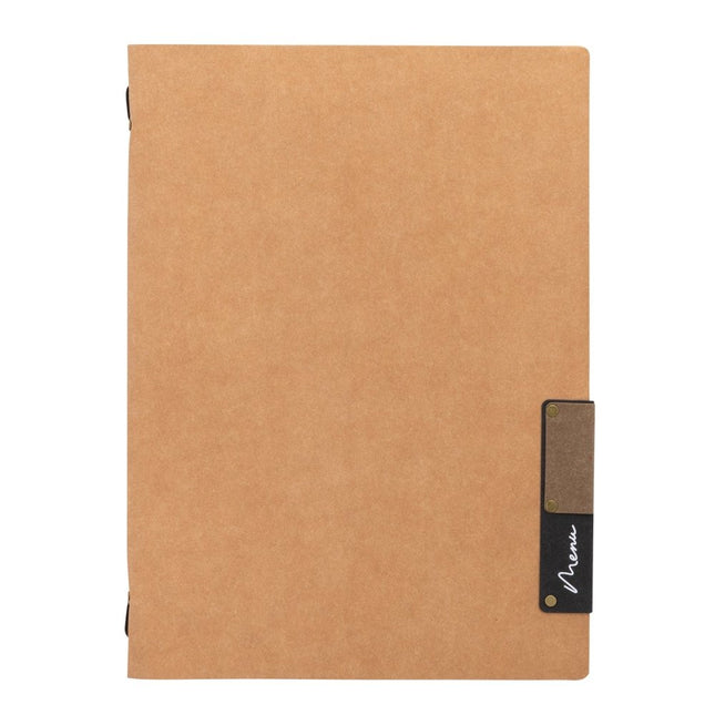Securit® Nature A4 Beige Menu Set – 10 Menu Holders + 20 Extra Pouches | Hospitality Trade Pack - hospitality