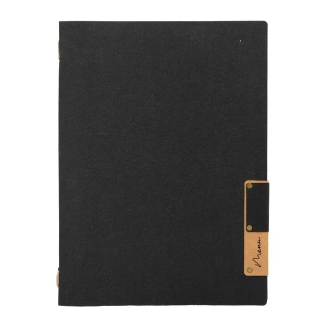 Securit® Nature A4 Black Menu Set – 10 Menu Holders + 20 Extra Pouches | Hospitality Trade Pack - hospitality