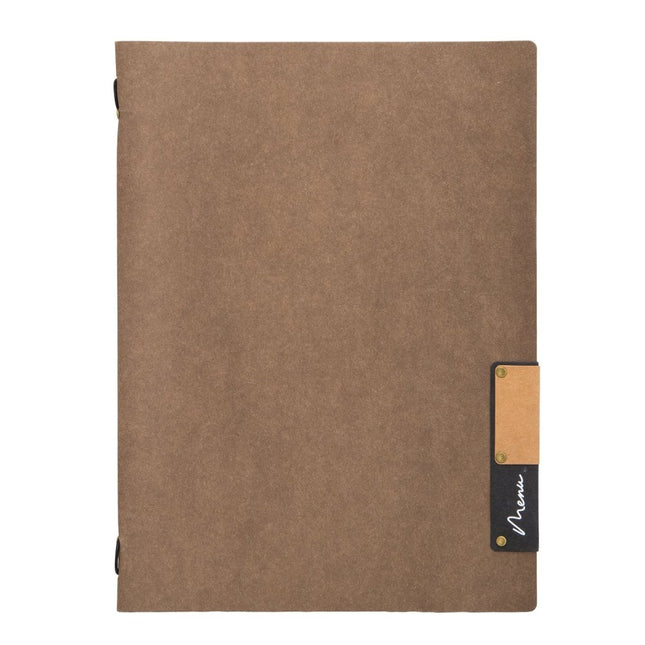 Securit® Nature A4 Brown Front-of-House Set – 10 Menu Holders + 10 Bill Presenters | Hospitality Trade Pack - hospitality
