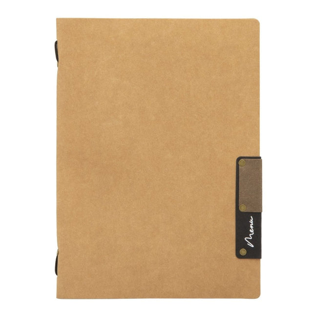 Securit® Nature A5 Beige Menu Set – 10 Menu Holders + 20 Extra Pouches | Hospitality Trade Pack - hospitality
