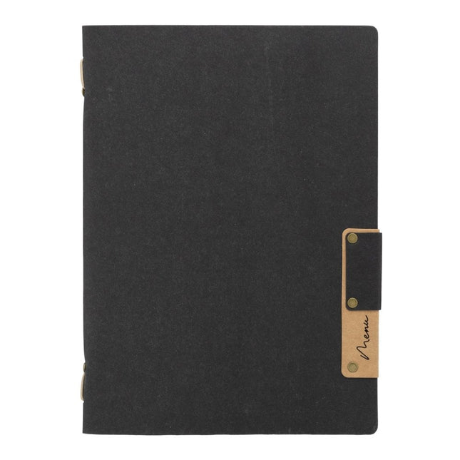 Securit® Nature A5 Black Menu Set – 10 Menu Holders + 20 Extra Pouches | Hospitality Trade Pack - hospitality
