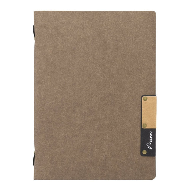 Securit® Nature A5 Brown Menu Set – 10 Menu Holders + 20 Extra Pouches | Hospitality Trade Pack - hospitality