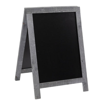 Securit® Nature Small Beechwood Pavement Board Nature Grey 85 cm Chalkboard Set – Board + Waterproof Markers + Cleaner | Hospitality Trade Pack - hospitality