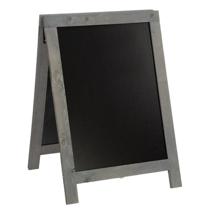 Securit® Nature Small Beechwood Pavement Board Nature Grey 85 cm Chalkboard Set – Board + Waterproof Markers + Cleaner | Hospitality Trade Pack - hospitality