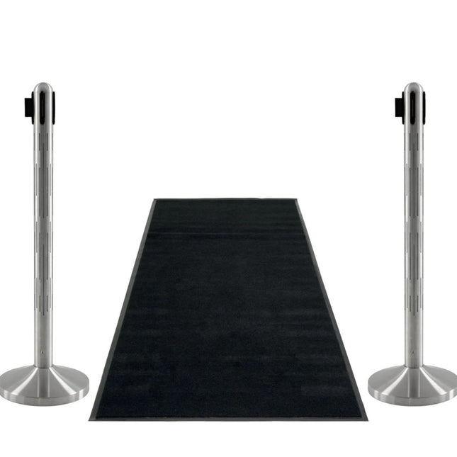 Securit® Nova LED Entrance Set – 2 RGB LED Posts + Black Entrance Carpet | Hospitality Trade Pack - CWDH