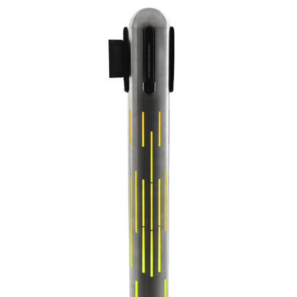 Securit® Nova RGB LED Barrier System – Stainless Steel & Silver 32x101x32cm | Queue & Entrance Control - hospitality