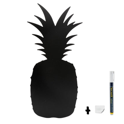 Securit Pineapple Wall Chalkboard Set Black 49.3x23.6x1 cm Pack of 6 - hospitality