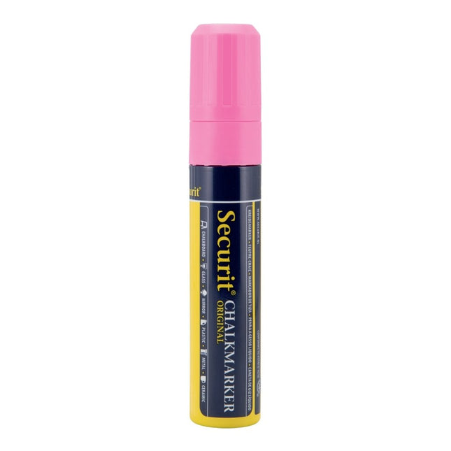 Securit Pink Chalkmarkers 12 Pack 7 To 15 Mm Nib Rain Resistant Easy Erase - hospitality