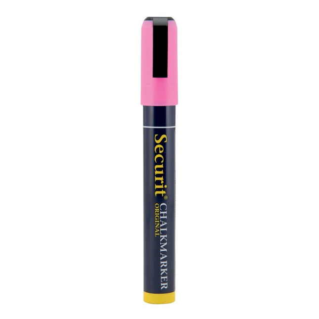 Securit Pink Liquid Chalk Markers 2 To 6 Mm Chisel Nib Pack Of 12 - hospitality
