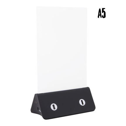 Securit Posterframes Powerbank Black Transparent Detachable Frame 27x16x7cm - hospitality