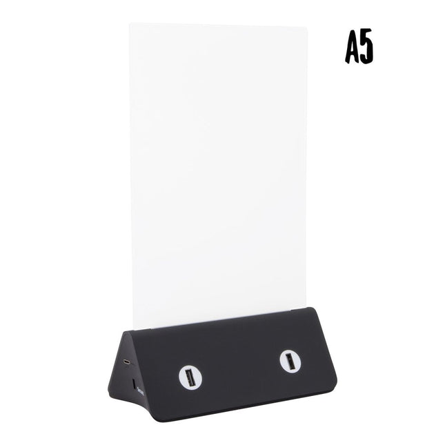Securit Posterframes Powerbank Black Transparent Detachable Frame 27x16x7cm - hospitality