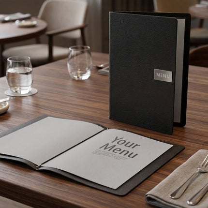 Securit® Premium A4 Paper Menu Card Inserts in Gray 42x29,5x1cm – 4 x Set of 50 | Restaurant Menu Covers - hospitality