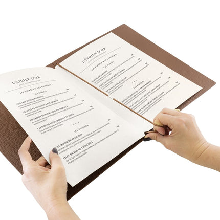 Securit® Premium A4 Paper Menu Card Inserts in Ivory 42x29,5x1cm – 4 x Set of 50 | Restaurant Menu Covers - hospitality