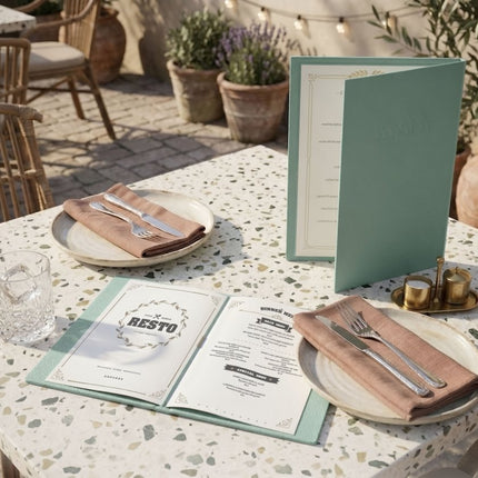 Securit® Premium A4 Paper Menu Card Inserts in Ivory 42x29,5x1cm – 4 x Set of 50 | Restaurant Menu Covers - hospitality