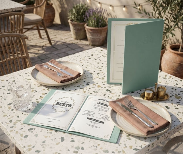 Securit® Premium A4 Paper Menu Card Inserts in Ivory 42x29,5x1cm – 4 x Set of 50 | Restaurant Menu Covers - hospitality