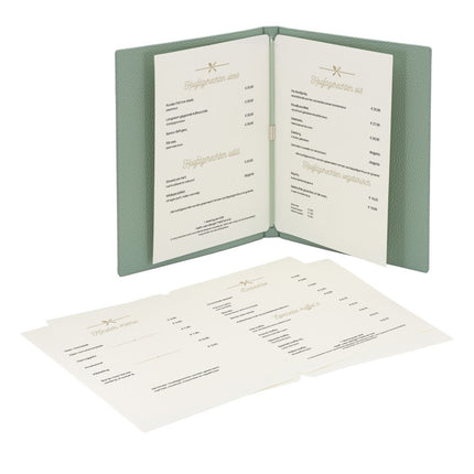 Securit® Premium A5 Paper Menu Card Inserts in Ivory 30x21x1cm – 4 x Set of 50 | Restaurant Menu Covers - hospitality