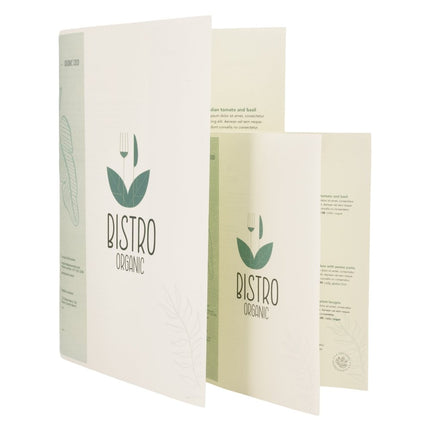 Securit® Premium A5 Paper Menu Card Inserts in Ivory 30x21x1cm – 4 x Set of 50 | Restaurant Menu Covers - hospitality