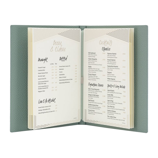 Securit® Premium A5 Paper Menu Card Inserts in Ivory 30x21x1cm – 4 x Set of 50 | Restaurant Menu Covers - hospitality