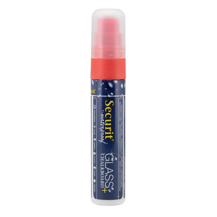 Securit Red Waterproof Chalkmarkers Pack of 6 for Glass and Chalkboard - hospitality