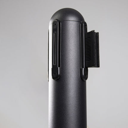 Securit® Retractable Barrier Set with Black Nylon Strap | Queue & Entrance Control - hospitality