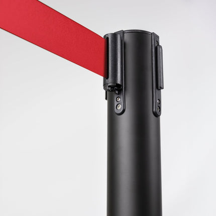 Securit® Retractable Barrier Set with Red Nylon Strap 33x93x33cm – 2 x Set of 2 | Queue & Entrance Control - hospitality
