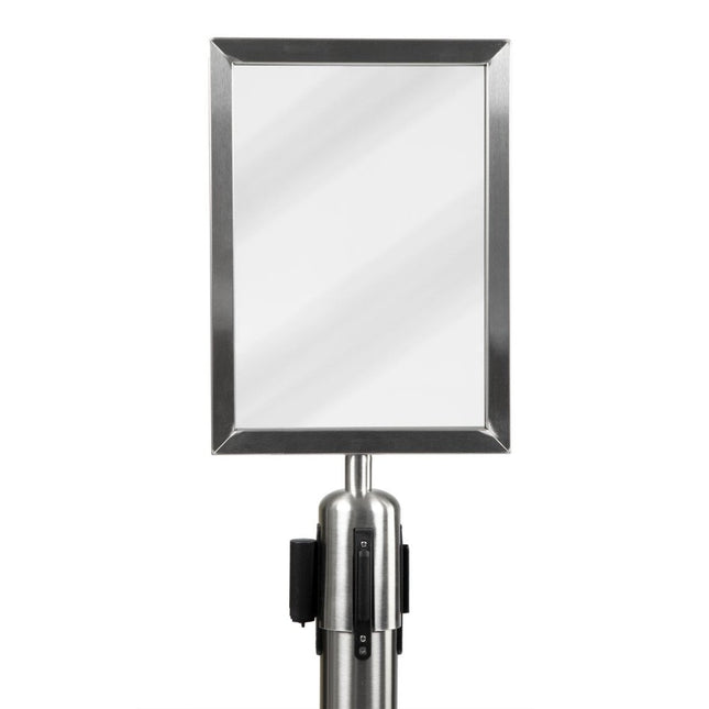 Securit Retractable Barrier Sign Chrome 45.3x21.8x6.7cm Pack Of 10 - hospitality