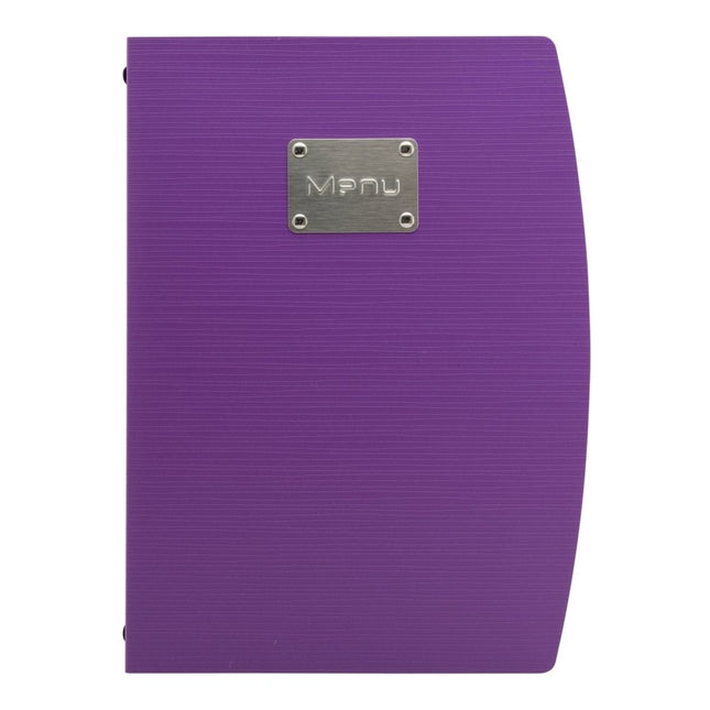 Securit Rio Purple Menu Holders 34x25.5x1.8 cm Pack of 10 - hospitality