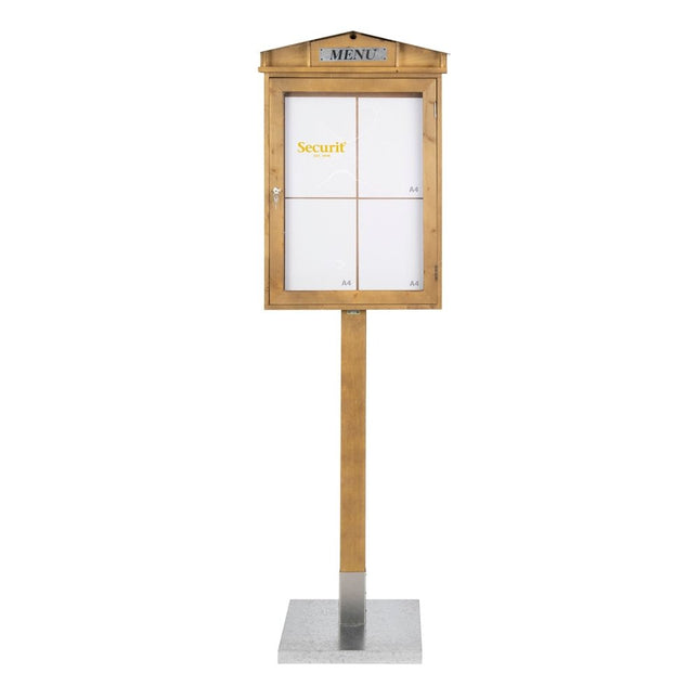 Securit Rustic LED Information Display Wood and Zinc 184.3x57.5x40.1 cm - hospitality