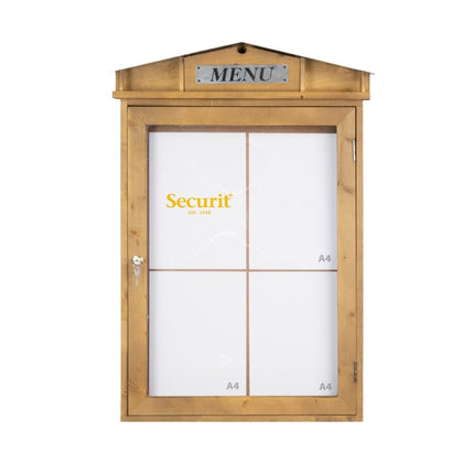 Securit Rustic Wood LED Information Display 81.5 x 57.5 x 7.5 cm - hospitality