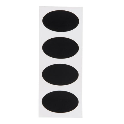 Securit Self Adhesive Chalkboard Stickers Black 4.7x8x0.004cm Pack of 12 - hospitality