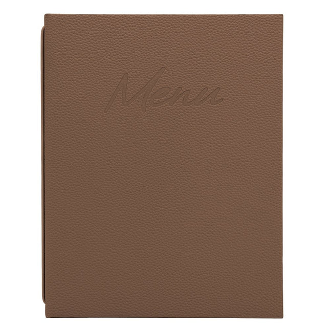 Securit® Signature A4 Brown Menu Set – 10 Menu Holders + 20 Extra Pouches | Hospitality Trade Pack - hospitality