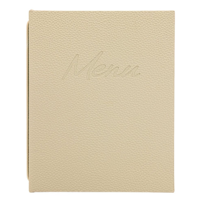 Securit® Signature A5 Beige Menu Set – 10 Menu Holders + 20 Extra Pouches | Hospitality Trade Pack - hospitality