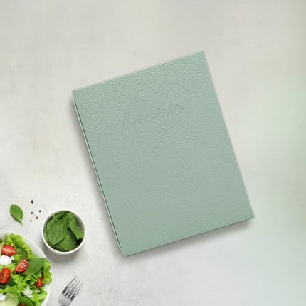 Securit® Signature A5 Green Menu Set – 10 Menu Holders + 20 Extra Pouches | Hospitality Trade Pack - hospitality
