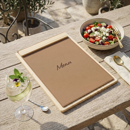 Securit® Signature Clipboard A4 in Beech 23x32x1,5cm – Pack of 10 | Restaurant Menu Covers - hospitality