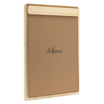 Securit® Signature Clipboard A4 in Beech 23x32x1,5cm – Pack of 10 | Restaurant Menu Covers - hospitality